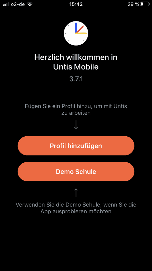 Start Untis Mobile App