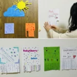 Collage der im Schulhaus ausgehängten Komplimente