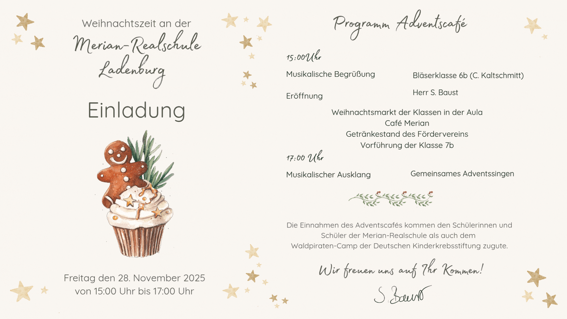 Einladung zum Adventskaffee der MRS 2025