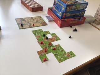 Foto eines Spielzuges des Spiels "Die Siedler"