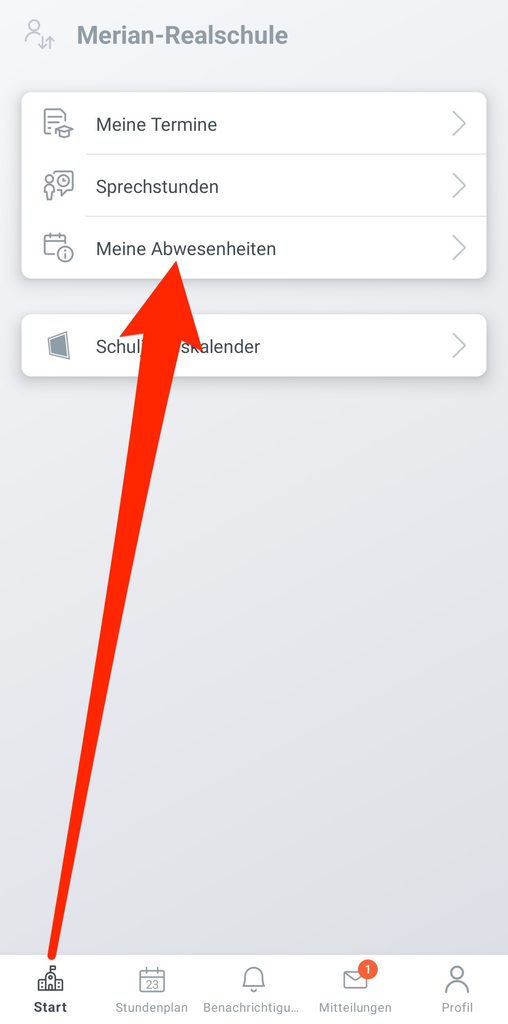 Screenshot Untis App