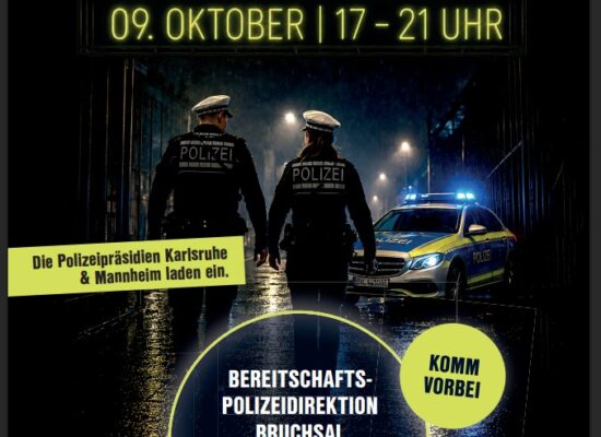 Poster Polizei Nacht der Bewerber Bruchsal