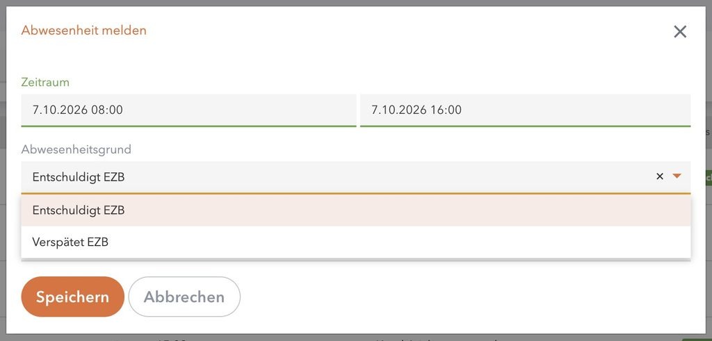 Screenshot Untis Web Plattform