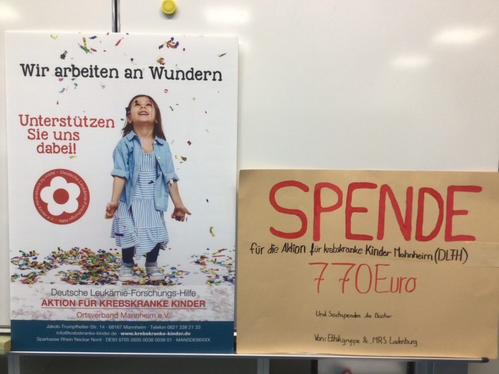 Spendenplakat und Poster